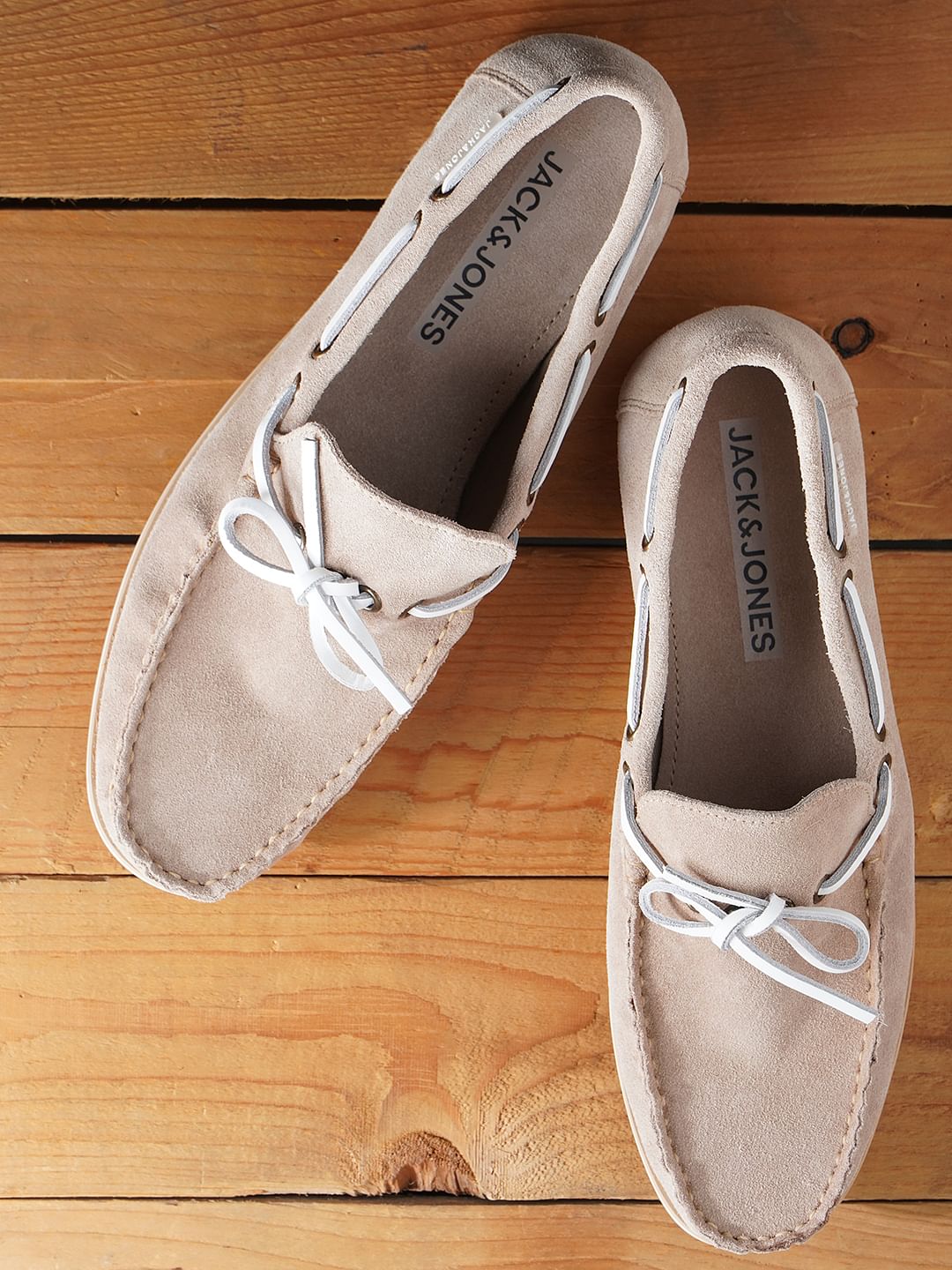 Beige Suede Loafers - 6