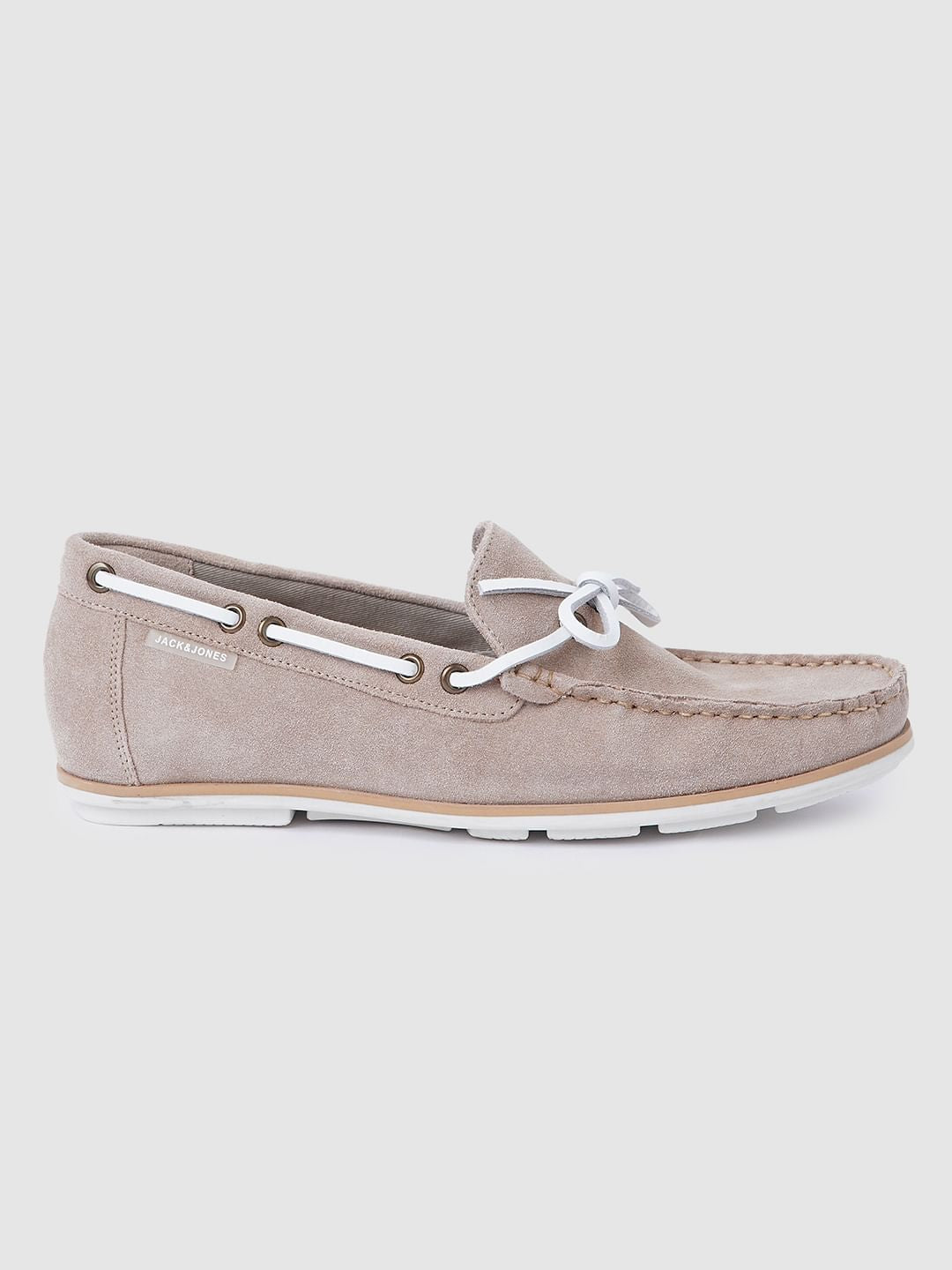 Beige Suede Loafers