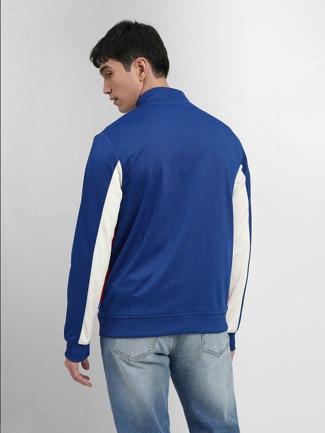 Blue Colourblocked Track Jacket