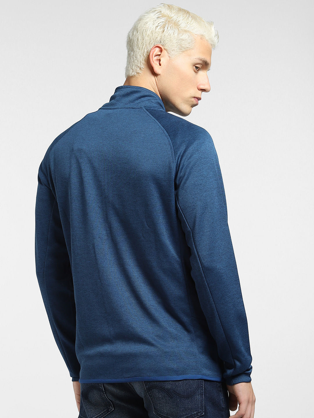 Blue High Neck Track Jacket