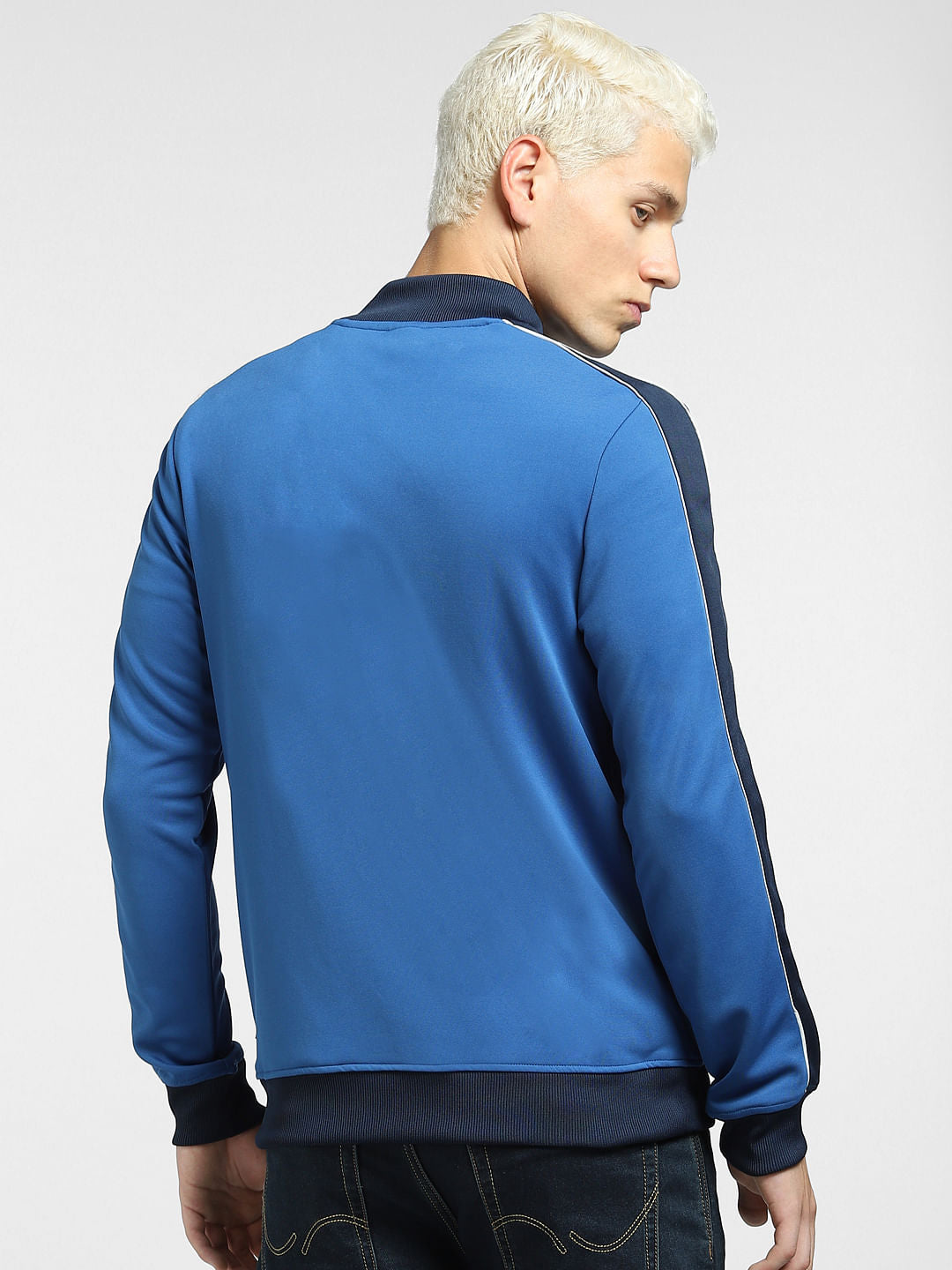 Blue Contrast Tipping Track Jacket