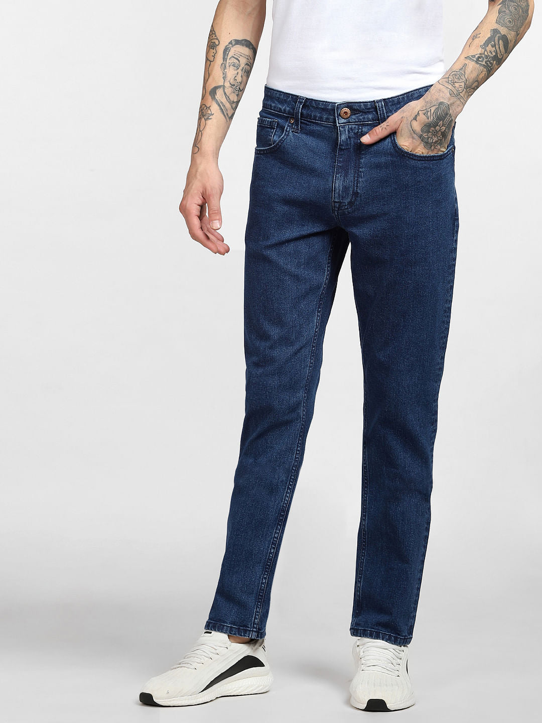 Blue Low Rose Glenn Slim Jeans