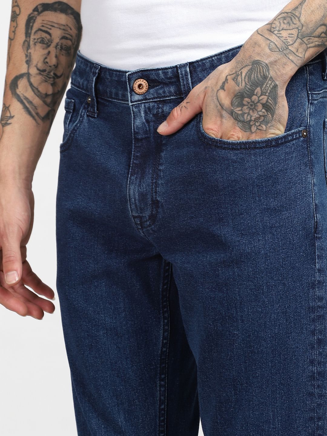 Blue Low Rose Glenn Slim Jeans