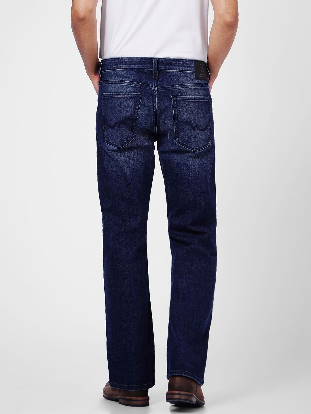 Dark Blue High Rise Bootcut Jeans