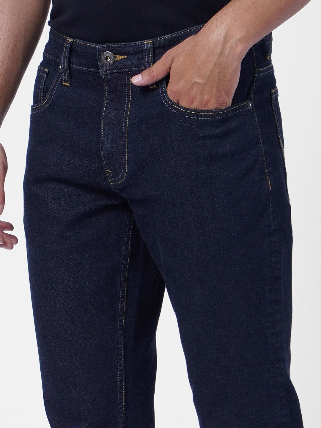 Dark Blue Low Rise Glenn Slim Fit Jeans