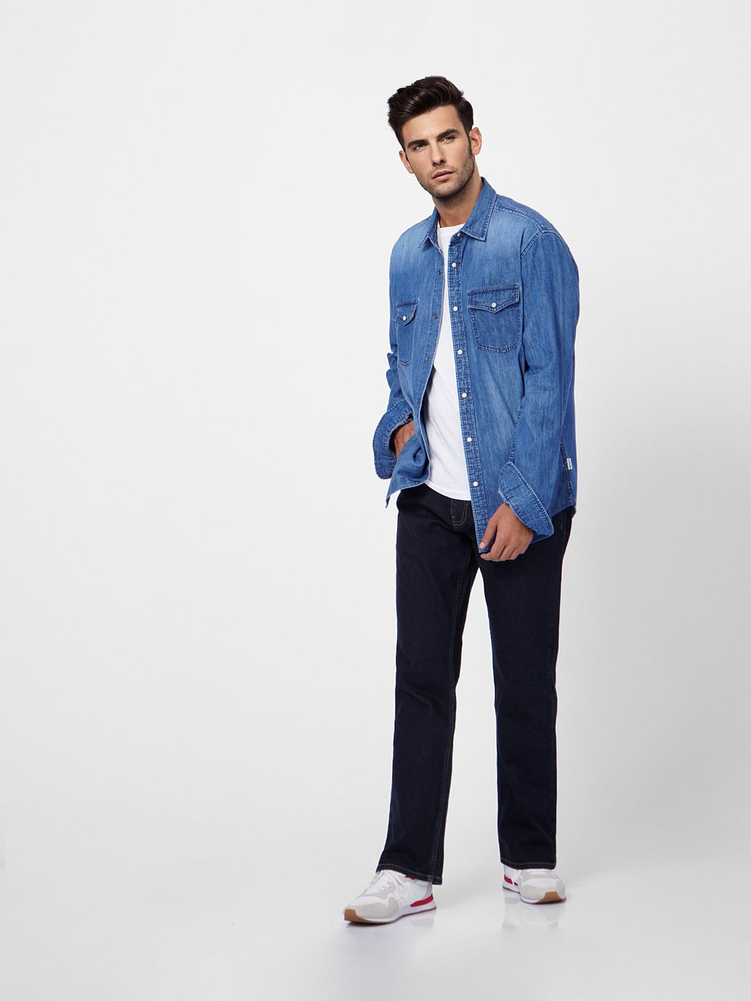 Dark Blue High Rise Bootcut Jeans