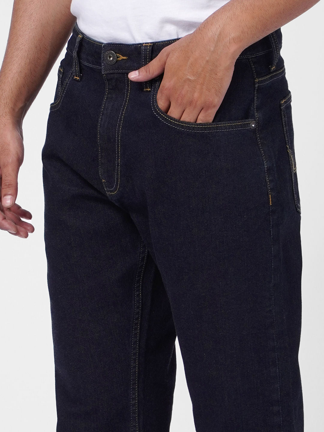 Dark Blue High Rise Bootcut Jeans