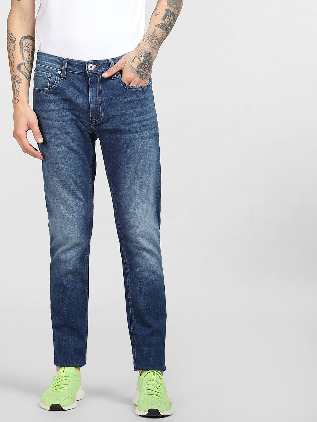Dark Blue Low Rise Ben Skinny Jeans