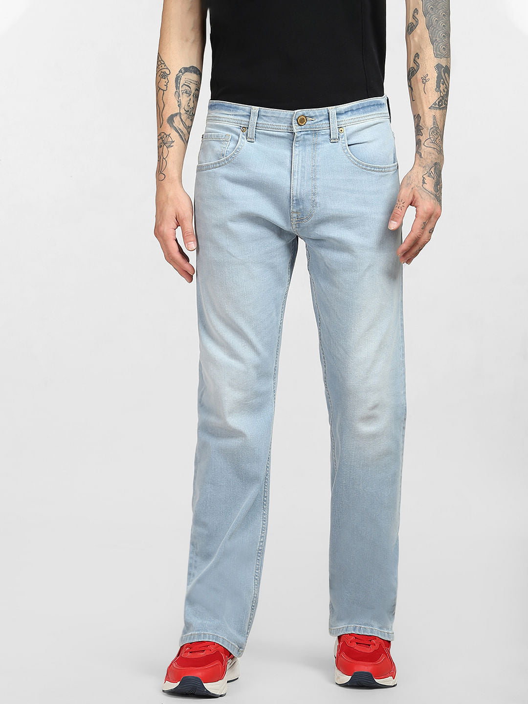 Light Blue High Rise Bootcut Jeans