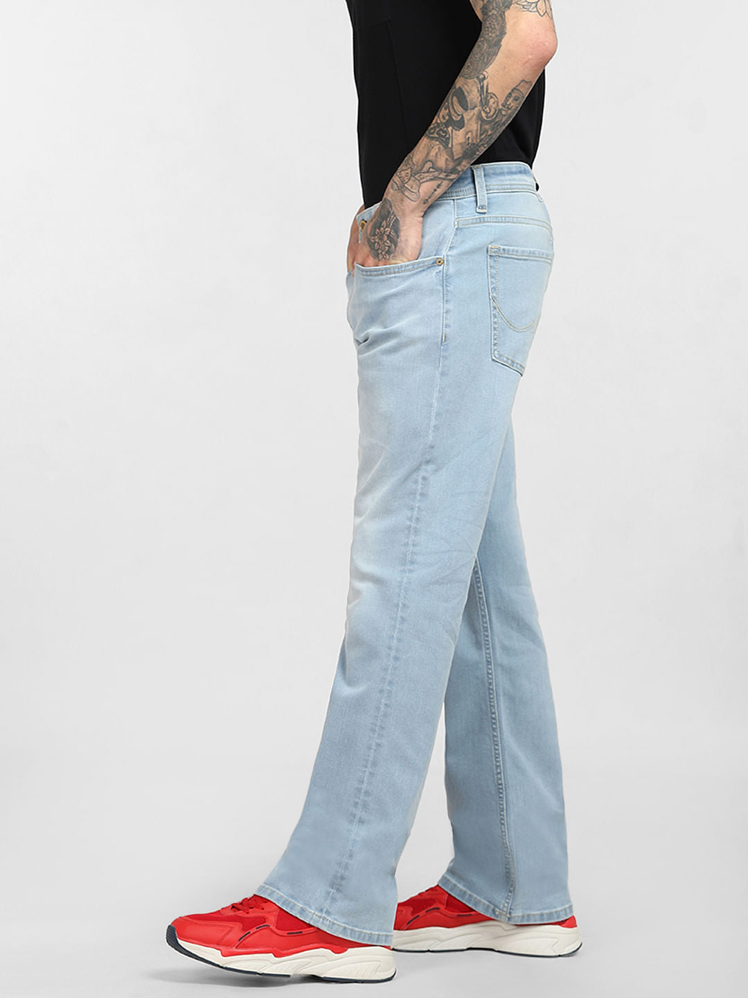 Light Blue High Rise Bootcut Jeans