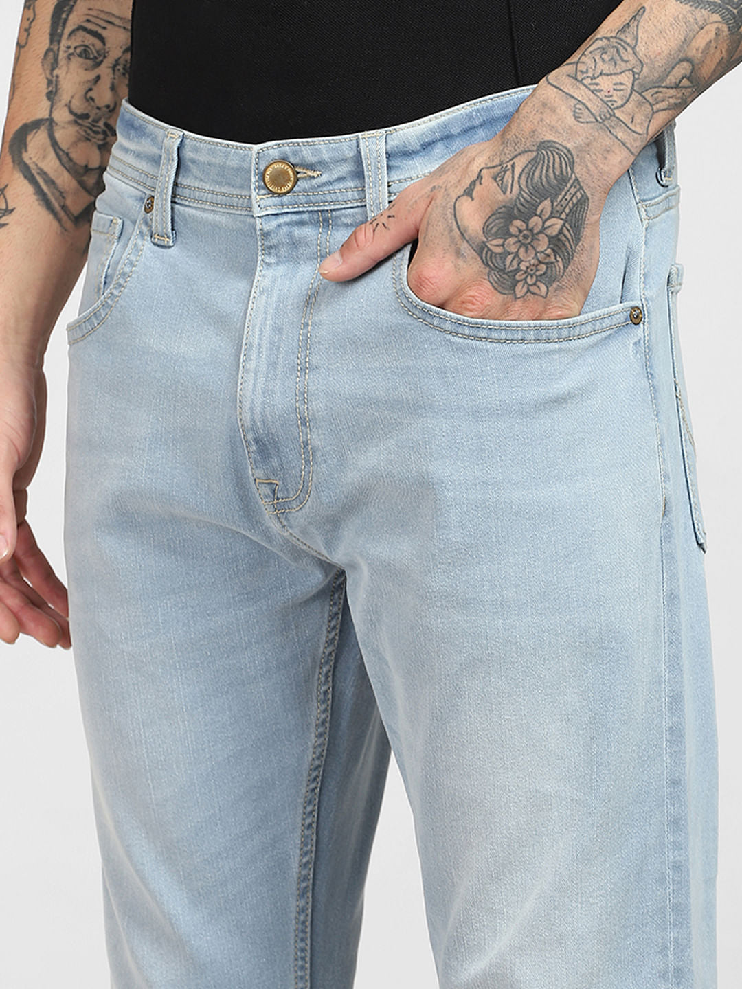 Light Blue High Rise Bootcut Jeans