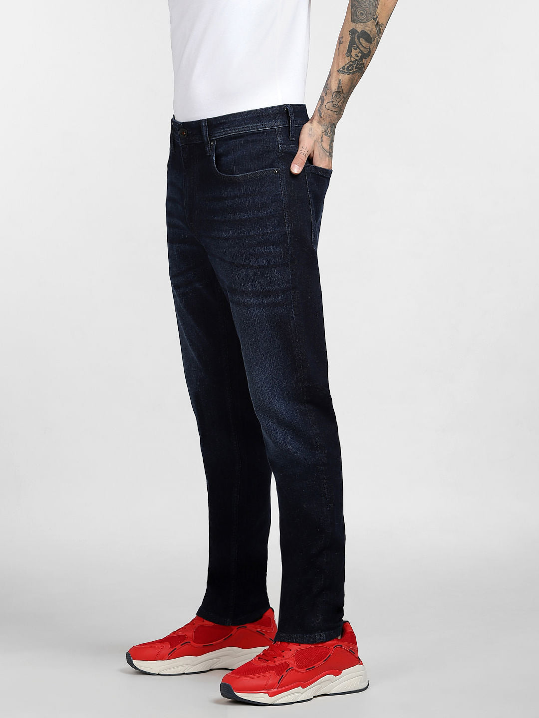 Dark Blue Low Rise Glenn Slim Fit Jeans