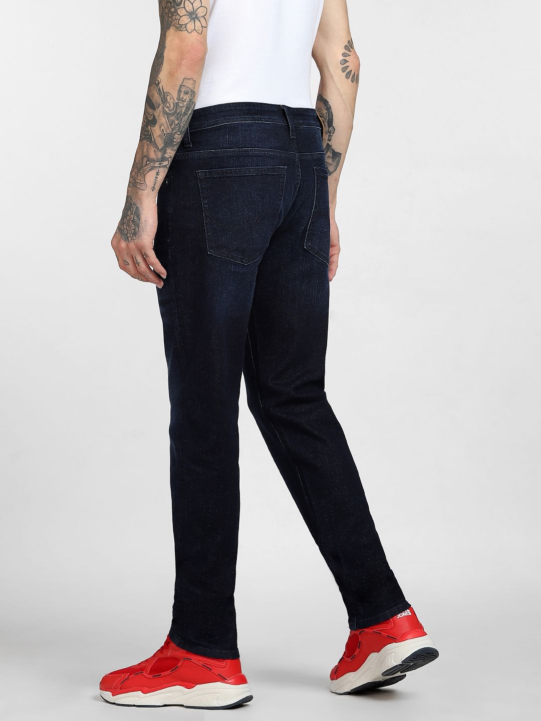 Dark Blue Low Rise Glenn Slim Fit Jeans