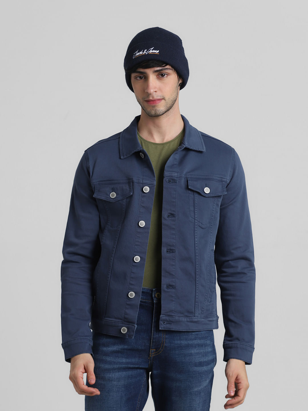 Blue Patch Pocket Denim Jacket - S