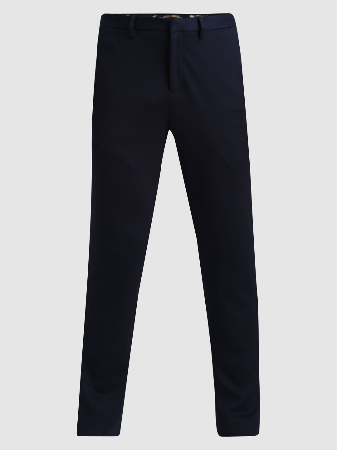 Dark Blue Mid Rise Slim Fit Pants