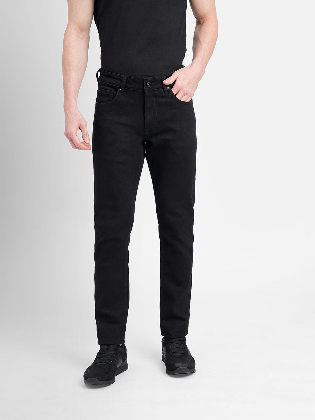 Black Low Rise Glenn Slim Fit Jeans