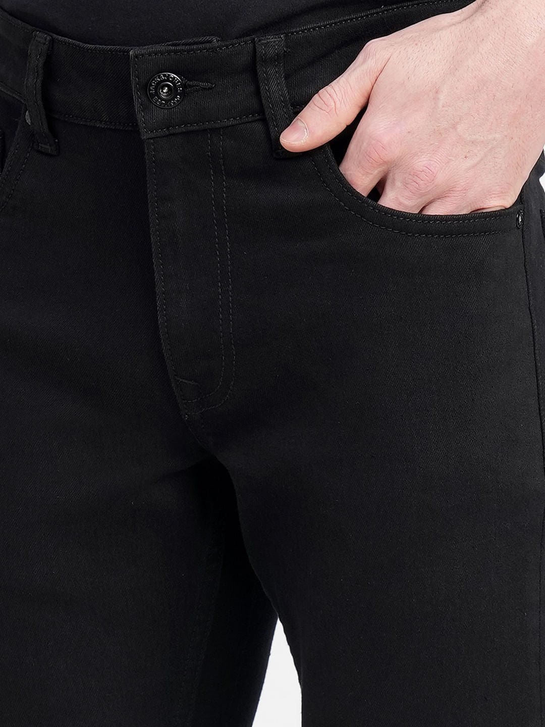 Black Low Rise Glenn Slim Fit Jeans