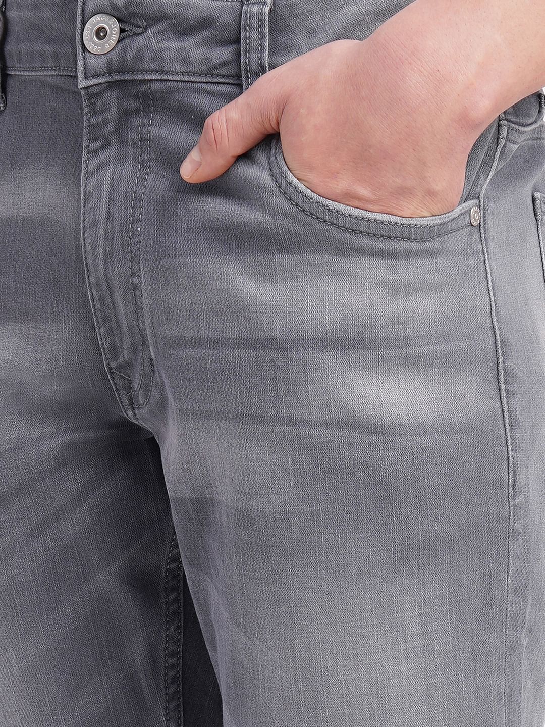 Grey Low Rise Tim Anti Fit Jeans