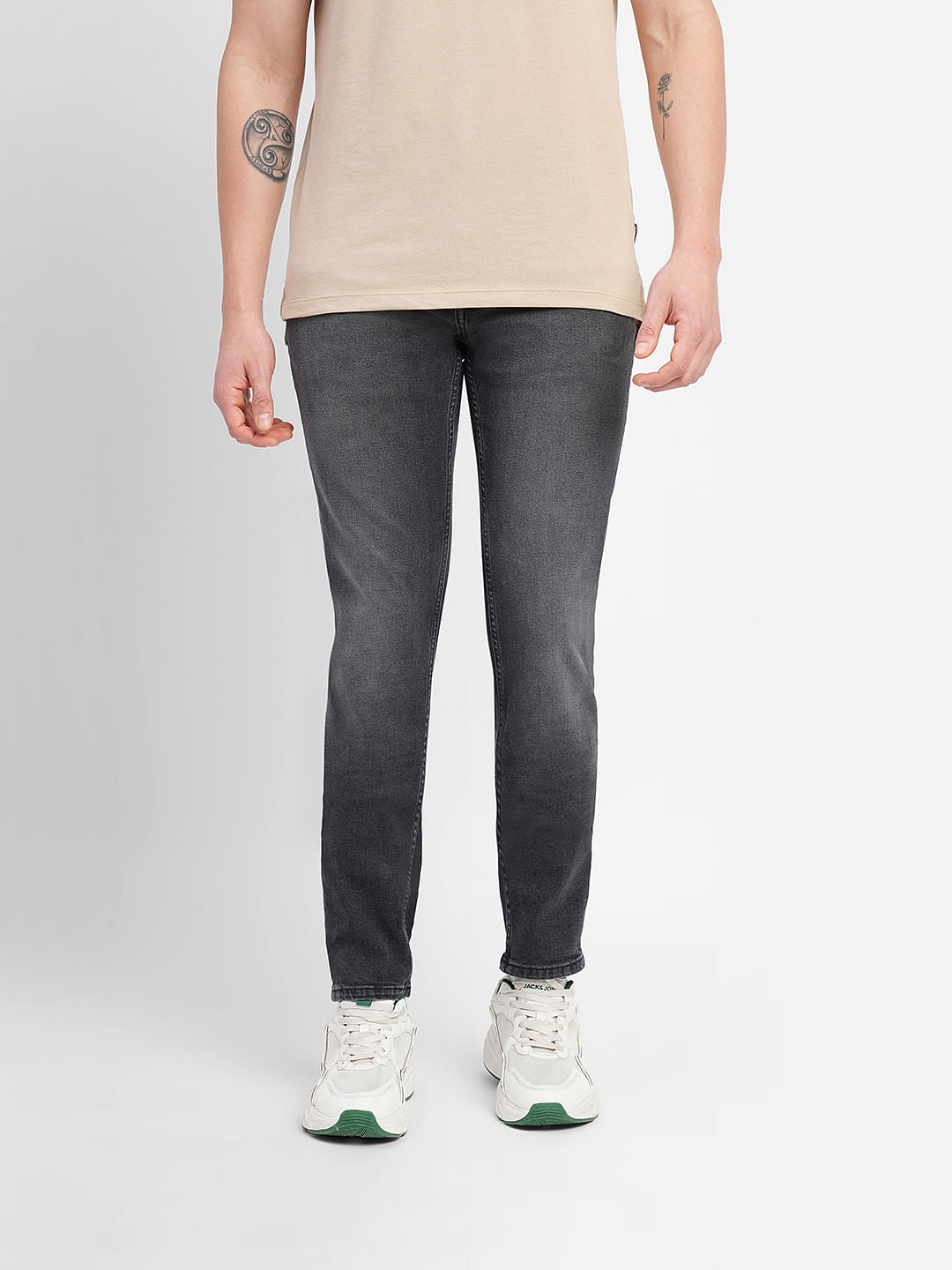 Grey Low Rise Ben Skinny Jeans
