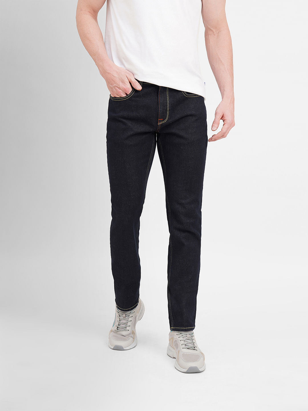 Dark Blue Low Rise Glenn Slim Fit Jeans