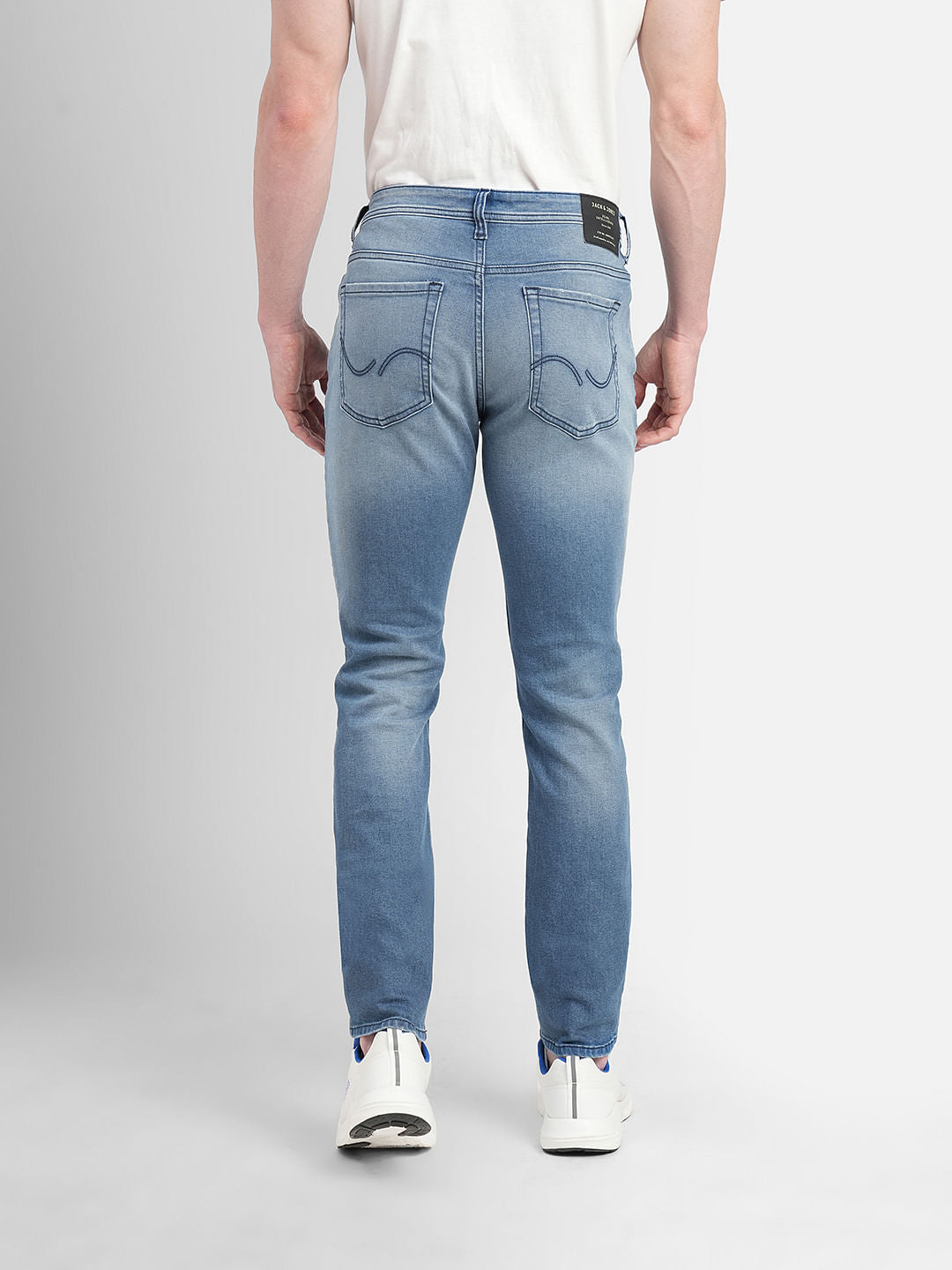 Light Blue Low Rise Distressed Glenn Slim Jeans