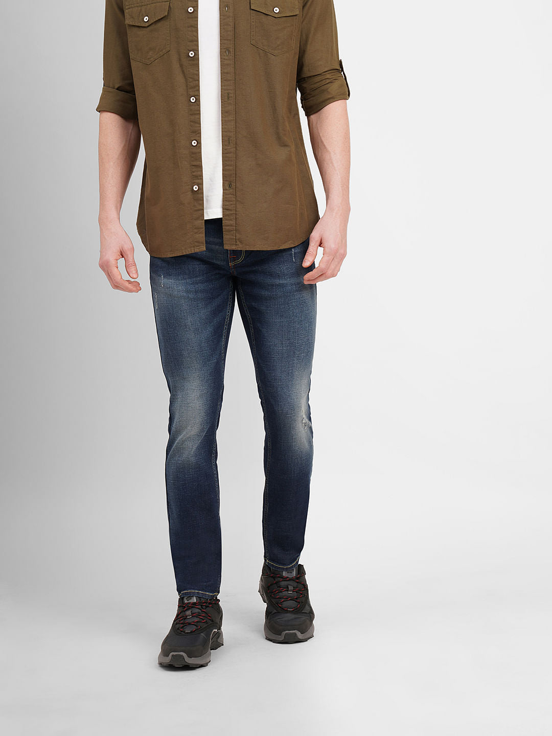 Dark Blue Low Rise Ben Skinny Jeans