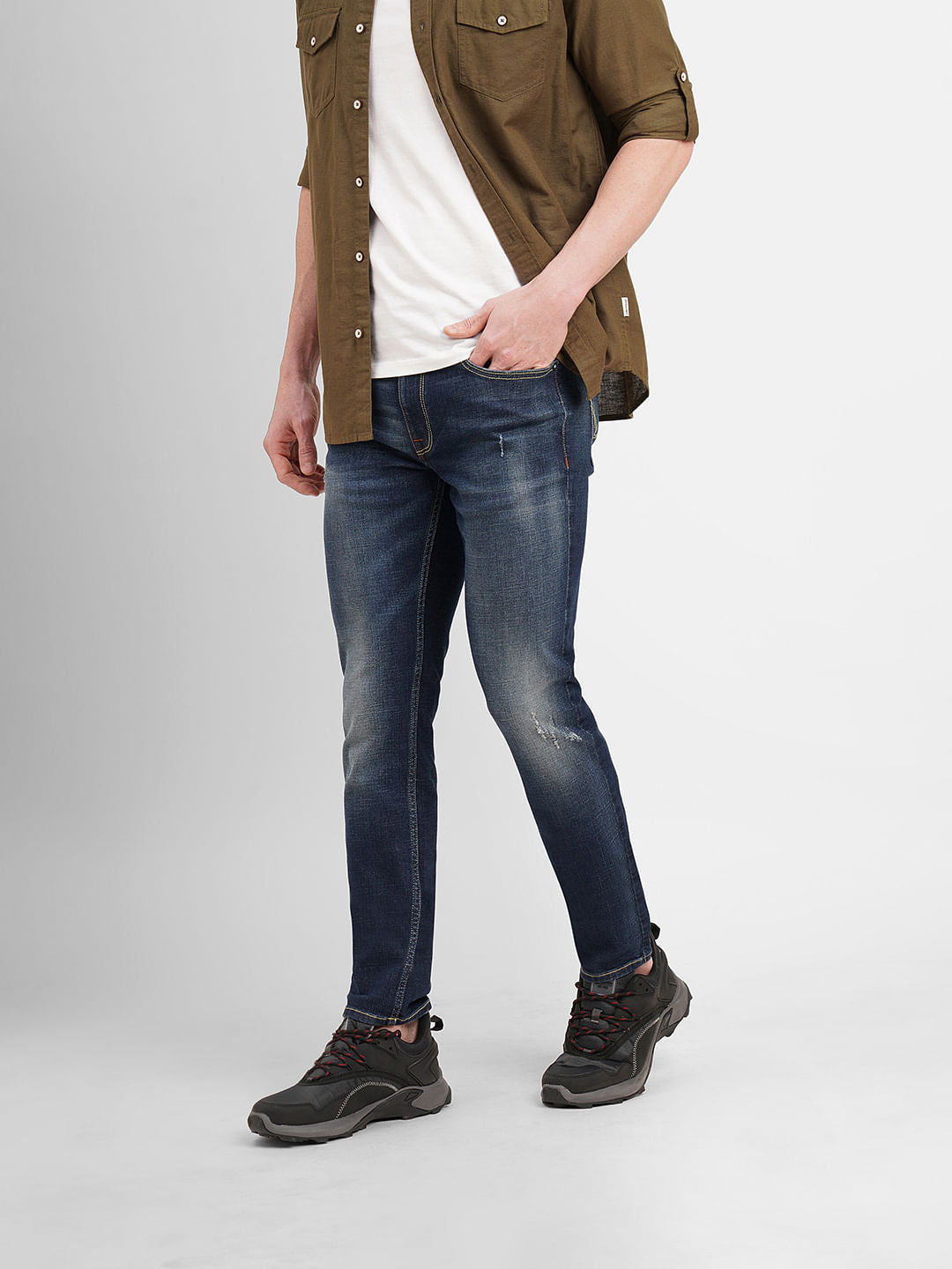 Dark Blue Low Rise Ben Skinny Jeans