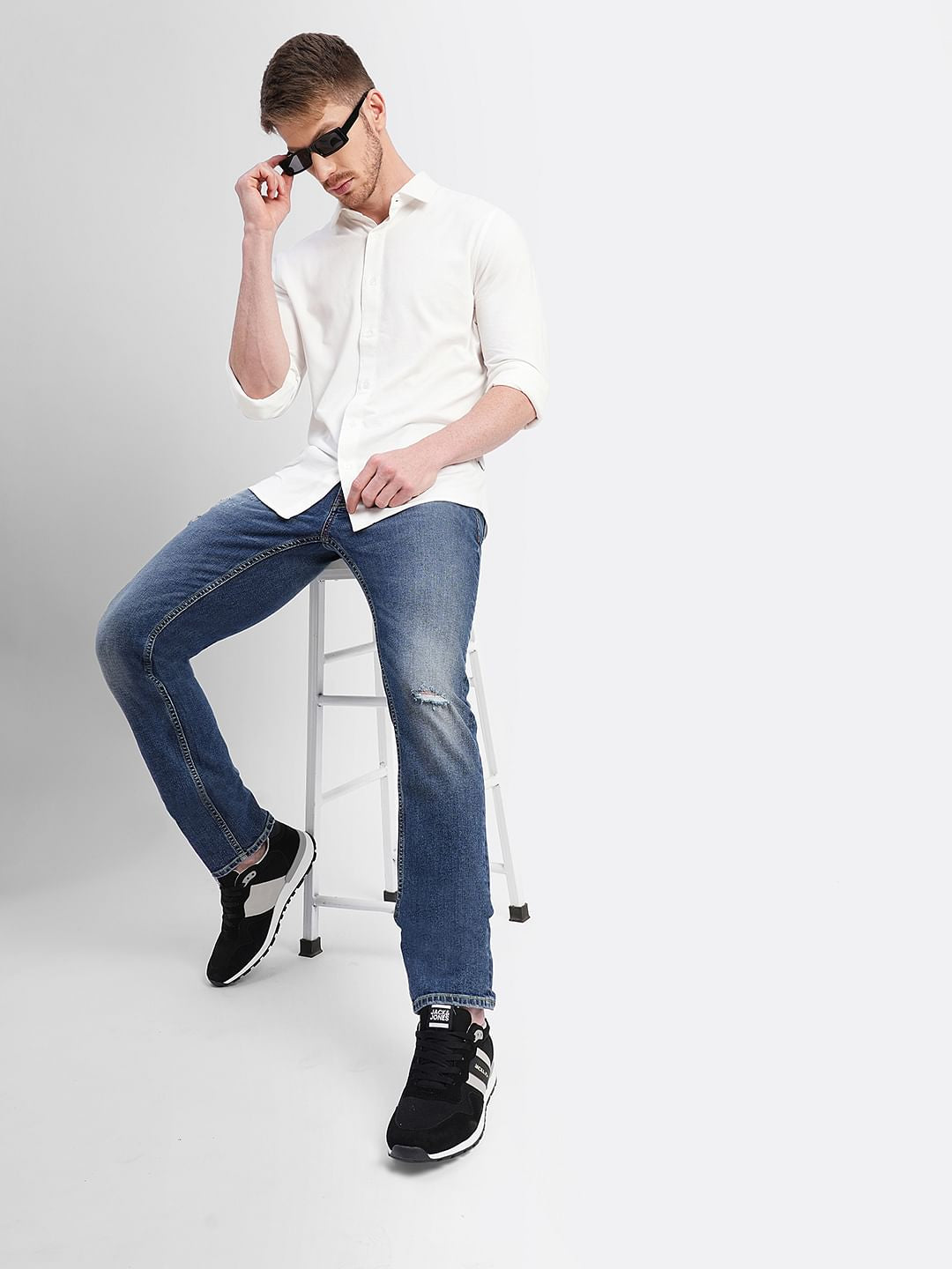 Dark Blue Low Rise Ben Skinny Jeans - 28/30
