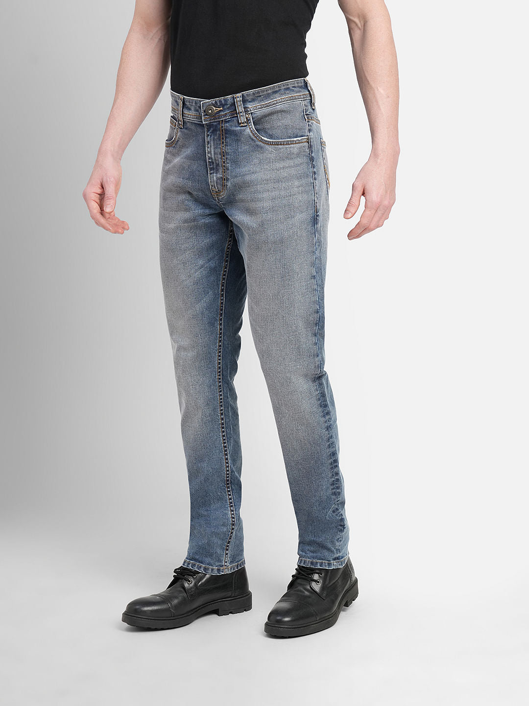 Blue Low Rise Glenn Slim Fit Jeans