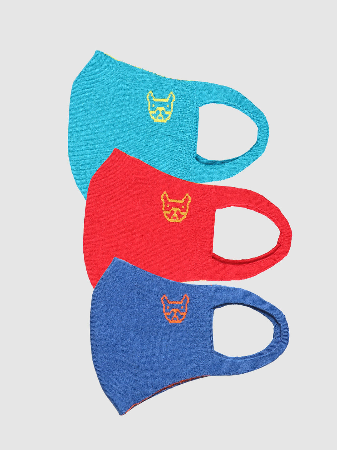 PACK OF 3 MULTI-COLOURED LOGO PRINT SEAMLESS 2 PLY MASK