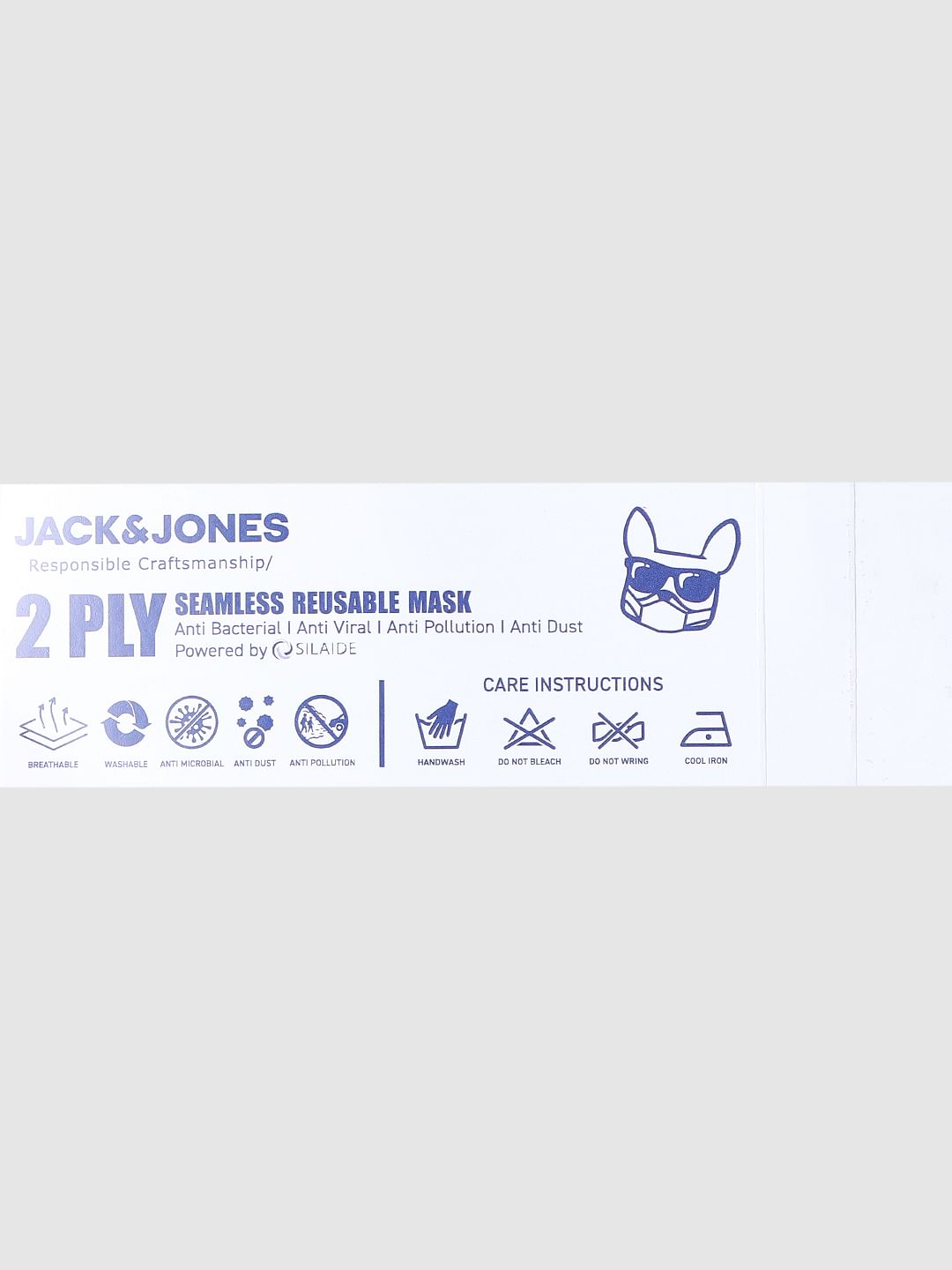 PACK OF 3 BLACK LOGO PRINT SEAMLESS 2 PLY MASK