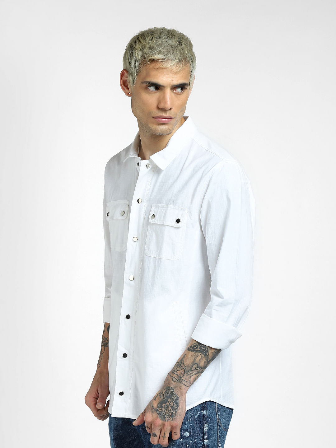 White Full Sleeves Shirt
