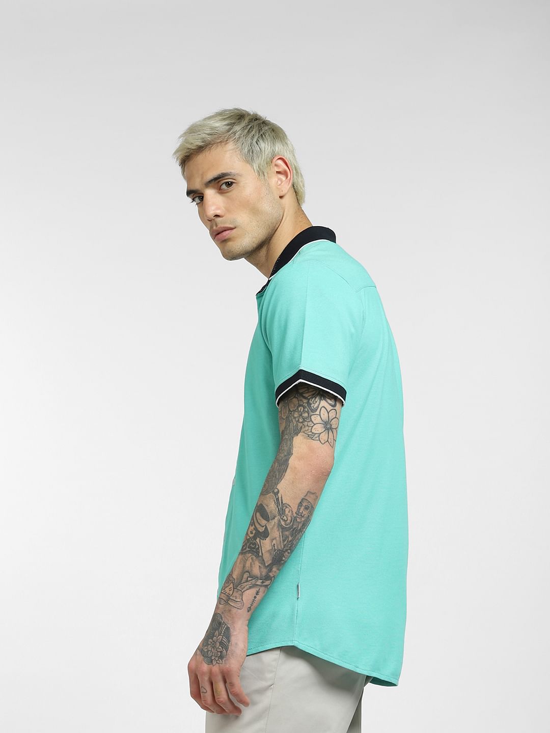 Turquoise Half Sleeves Shirt