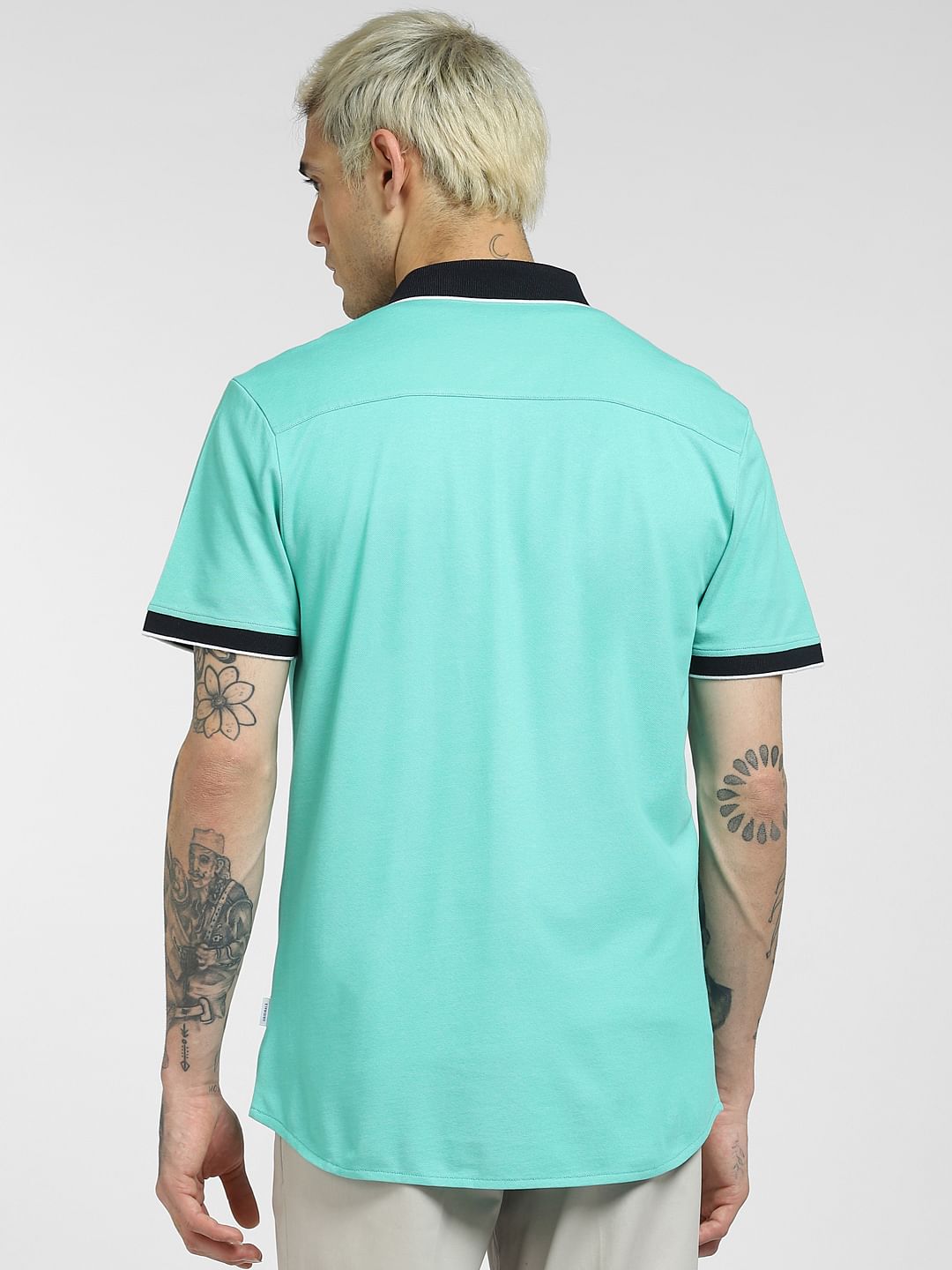Turquoise Half Sleeves Shirt