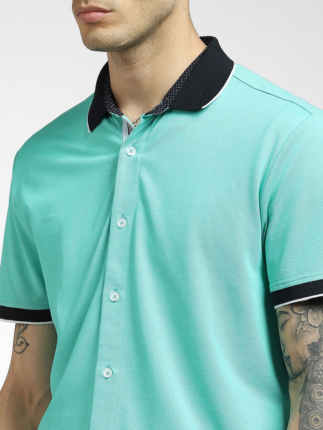 Turquoise Half Sleeves Shirt