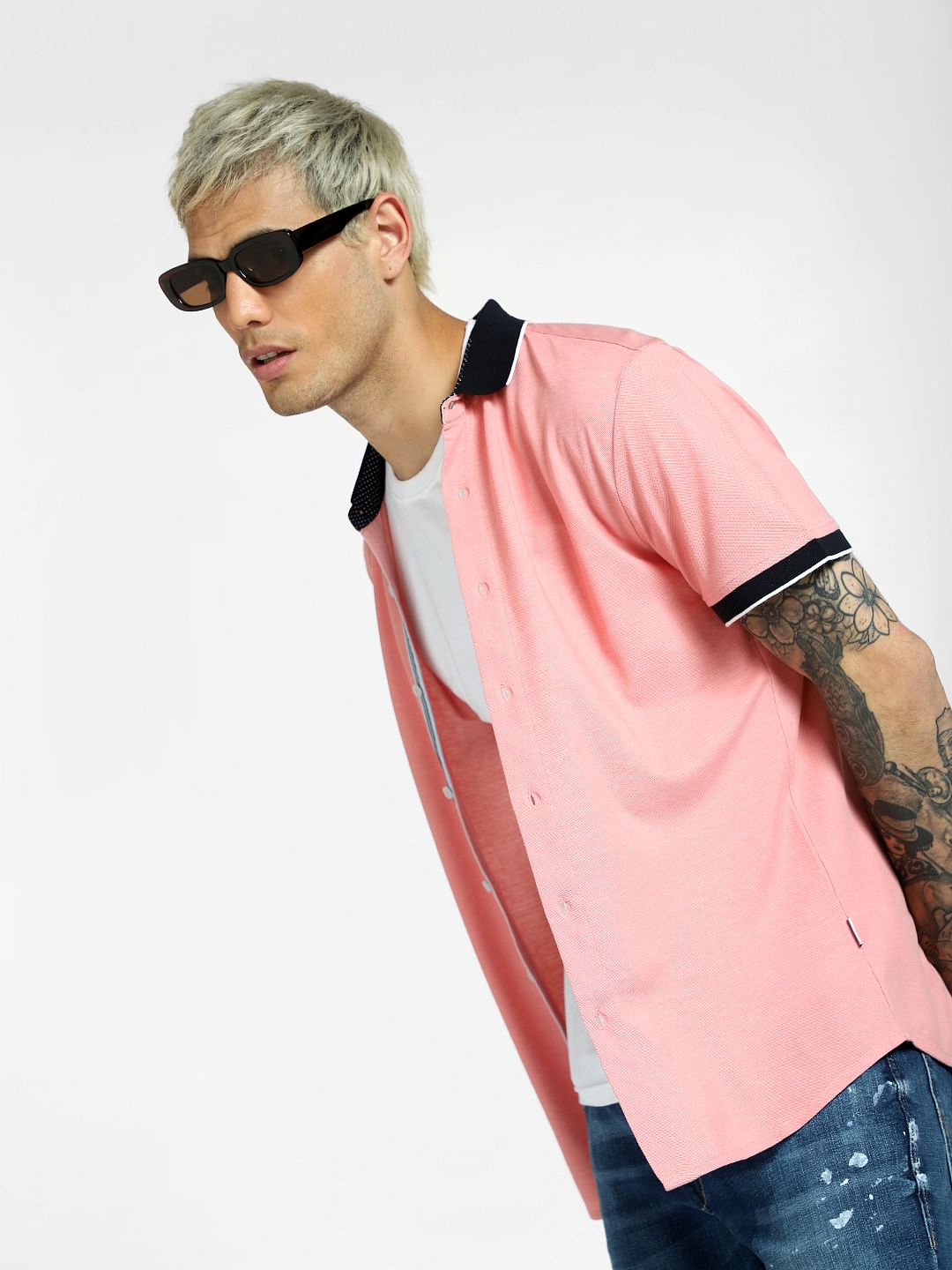 Pink Half Sleeves Shirt