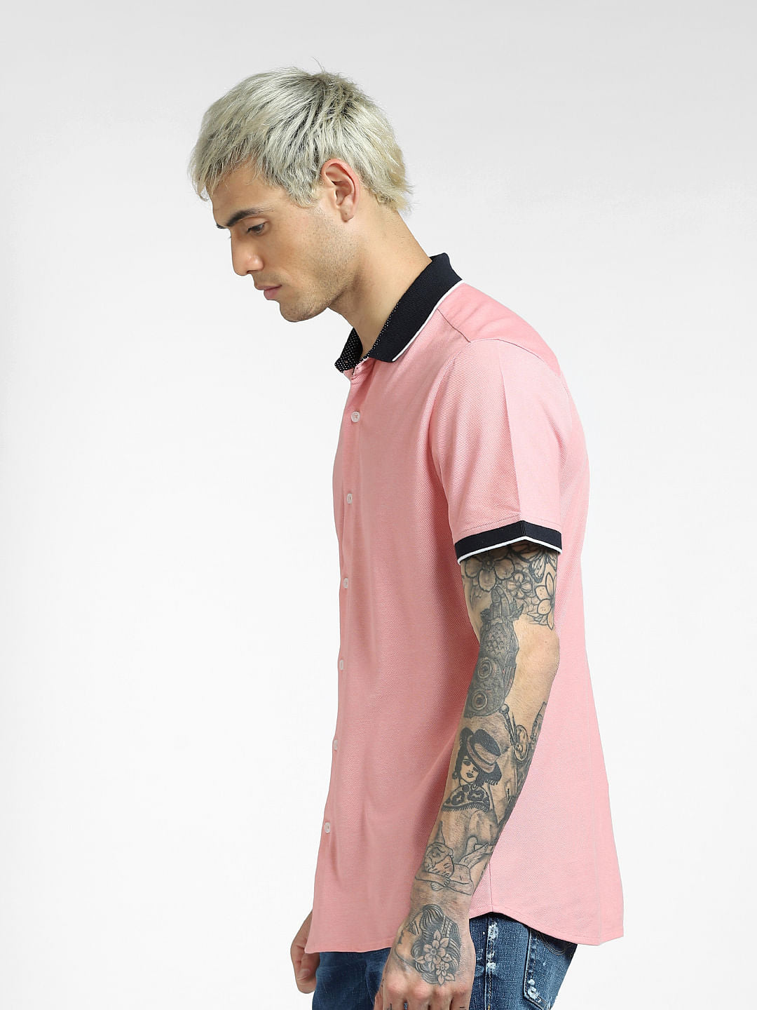 Pink Half Sleeves Shirt