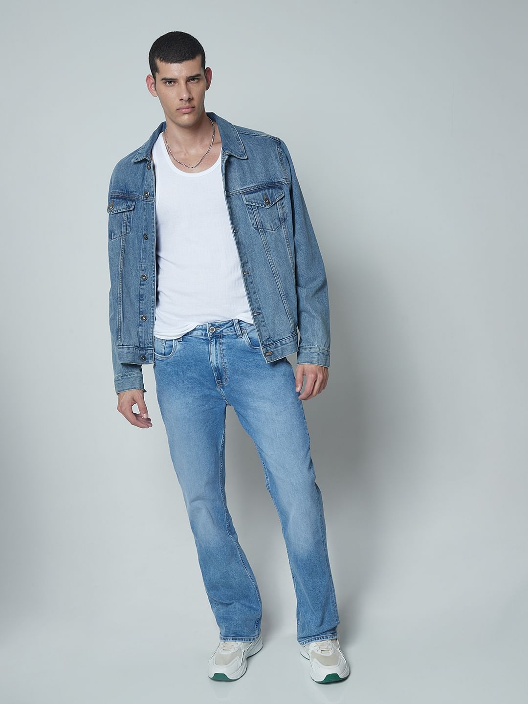 JACK&JONES LIGHT BLUE High RISE BOOTCUT JEANS - 28/30