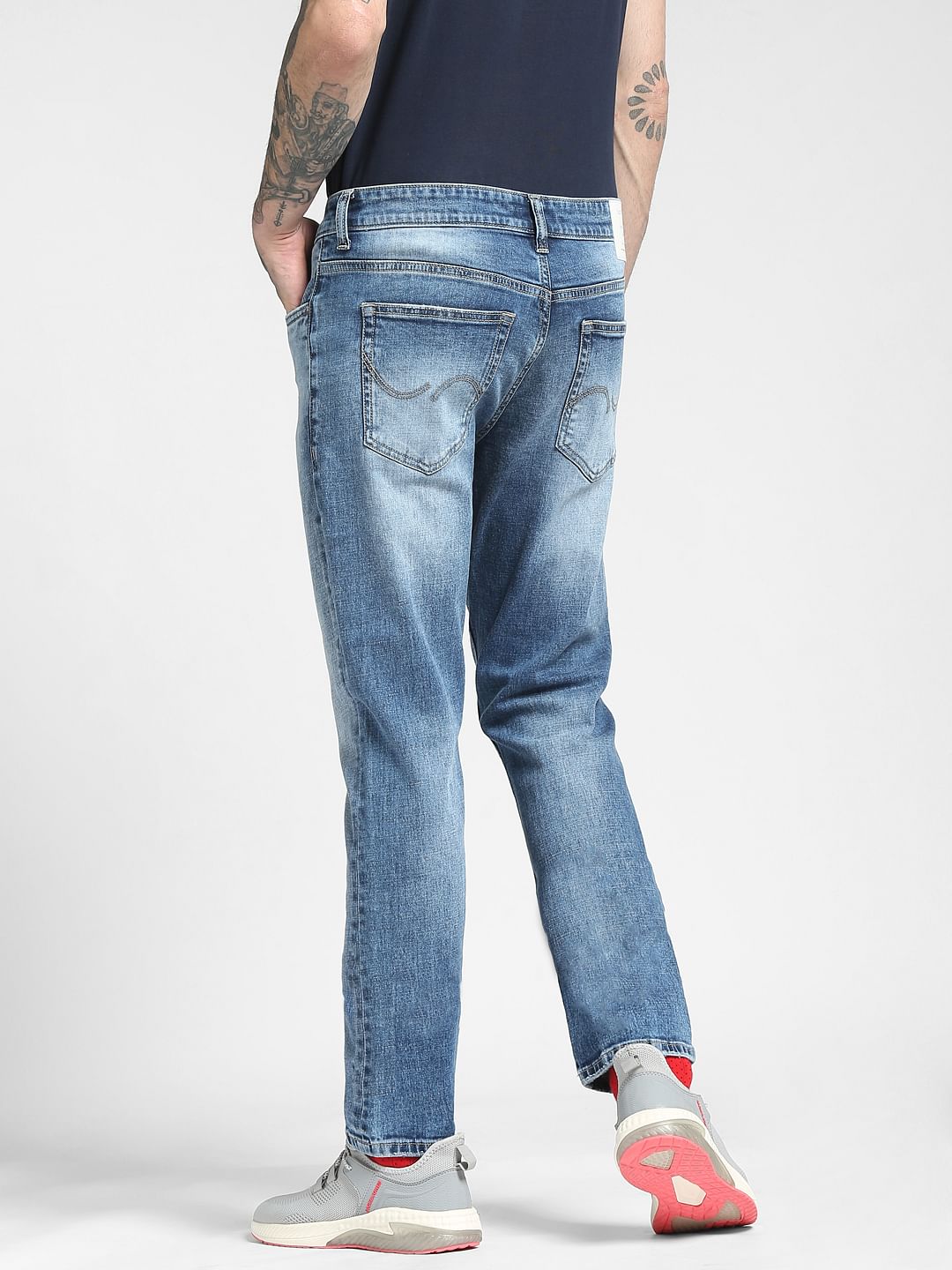 Blue Low Rise Glenn Slim Jeans