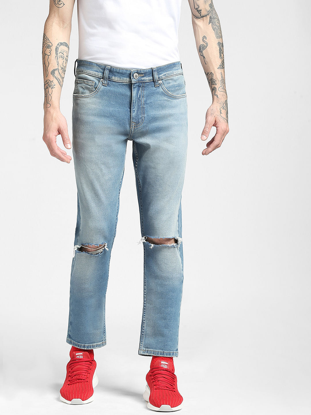Blue Low Rise Glenn Slim Jeans