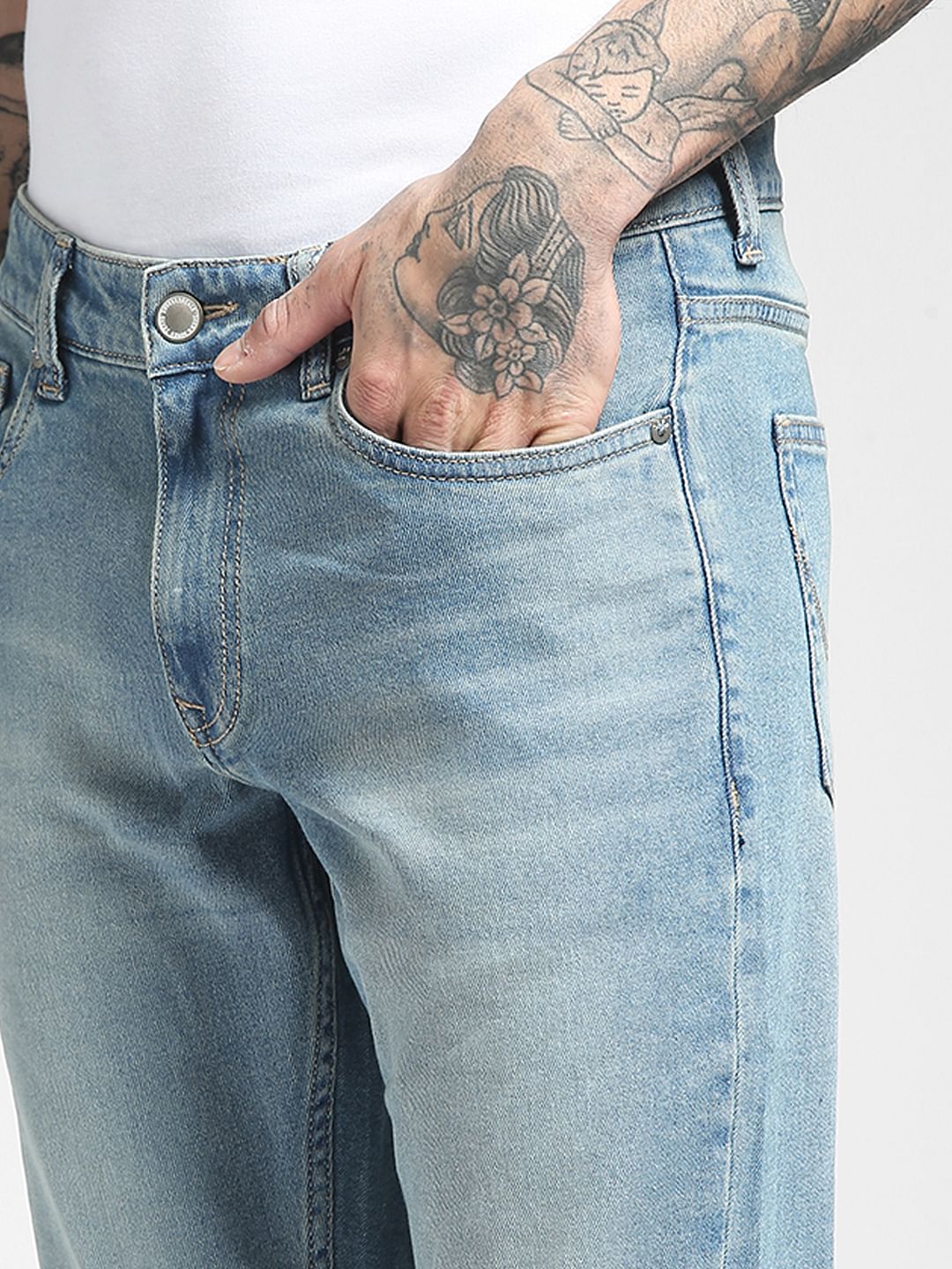 Blue Low Rise Glenn Slim Jeans