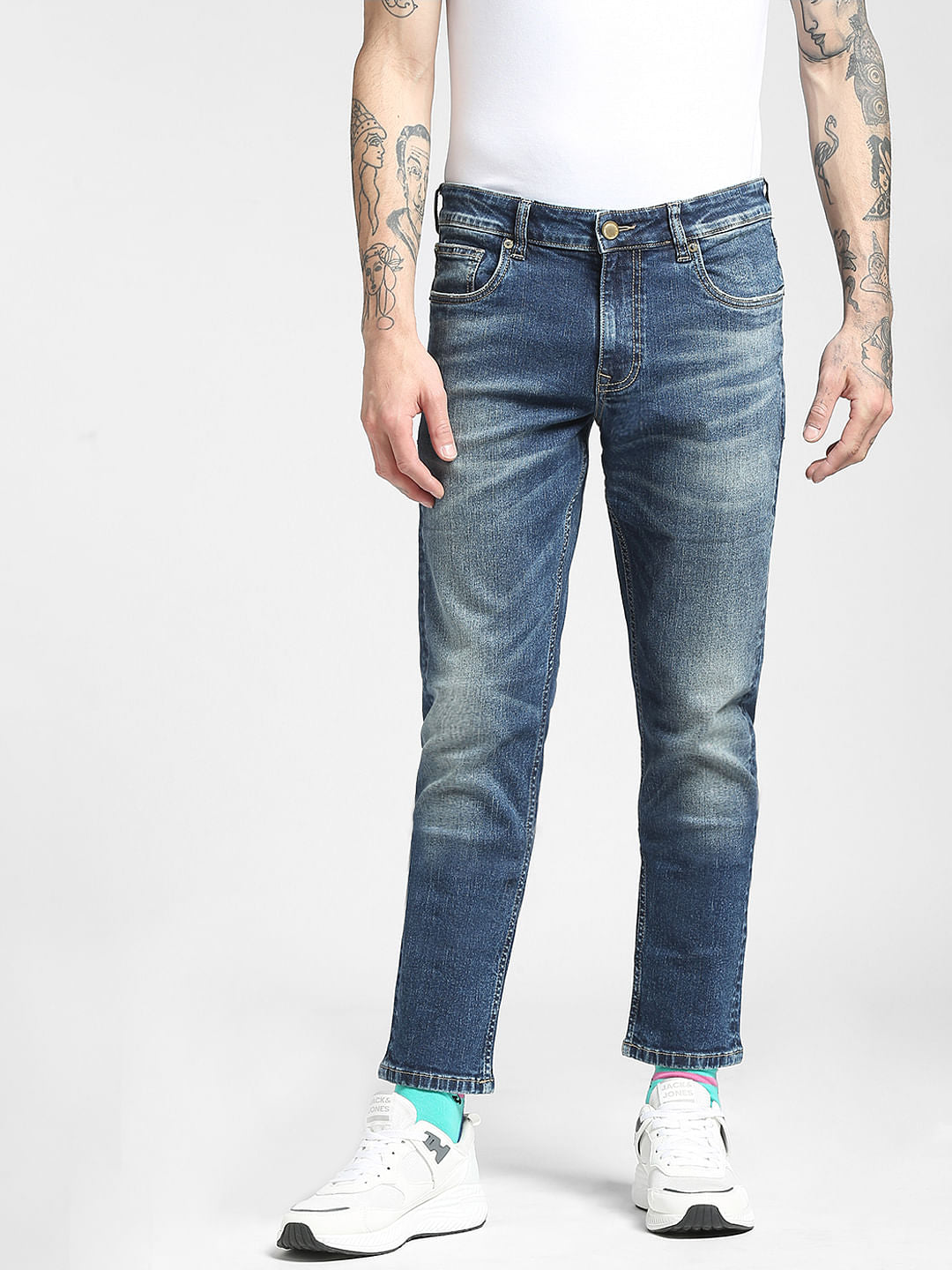 Blue Low Rise Glenn Slim Jeans