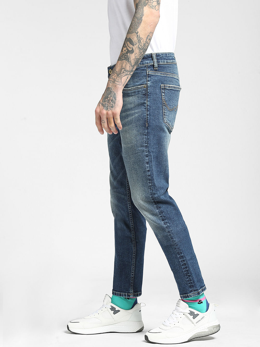 Blue Low Rise Glenn Slim Jeans