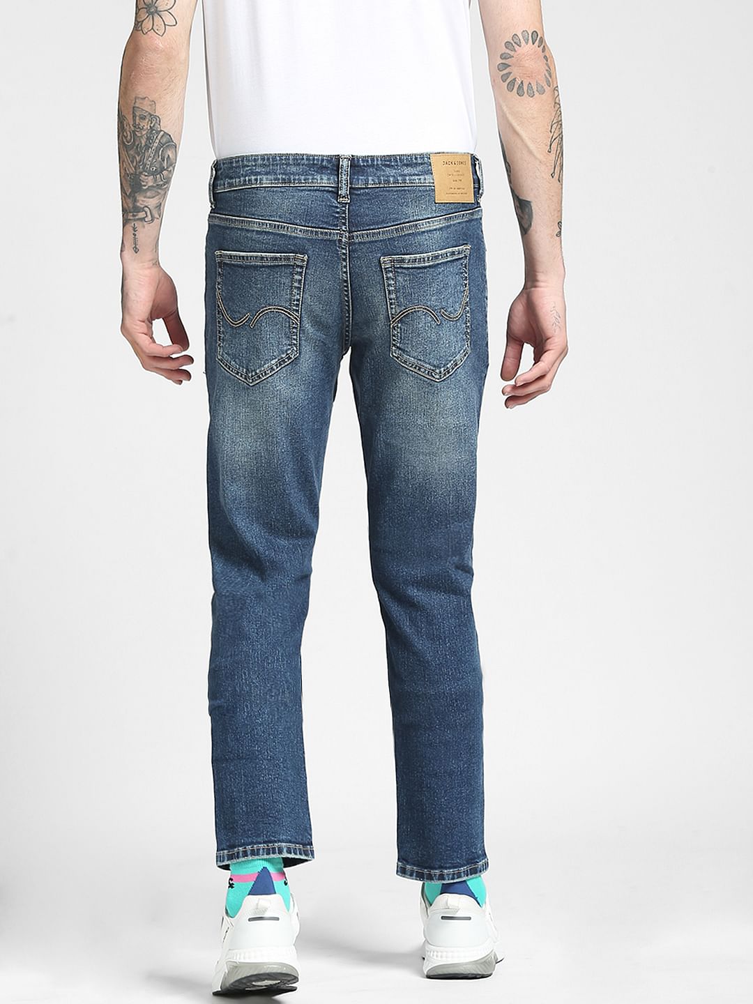 Blue Low Rise Glenn Slim Jeans