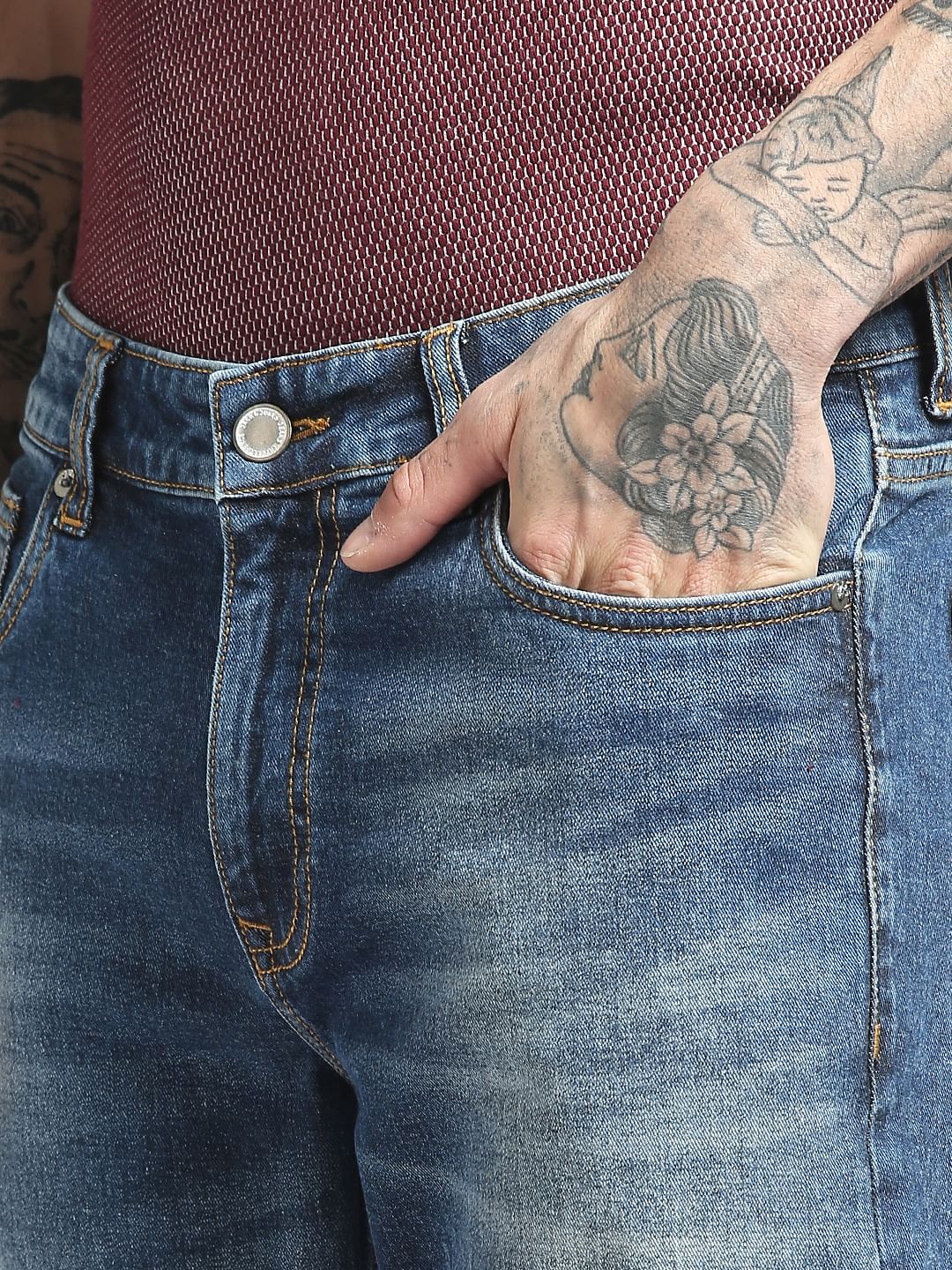 Blue Low Rise Ben Skinny Jeans