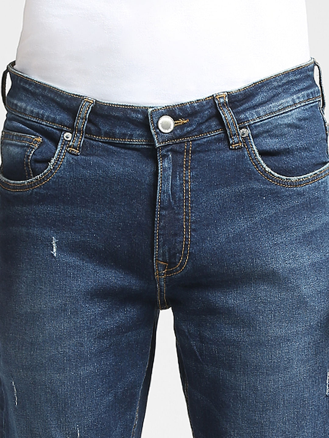 Blue Low Rise Glenn Slim Jeans