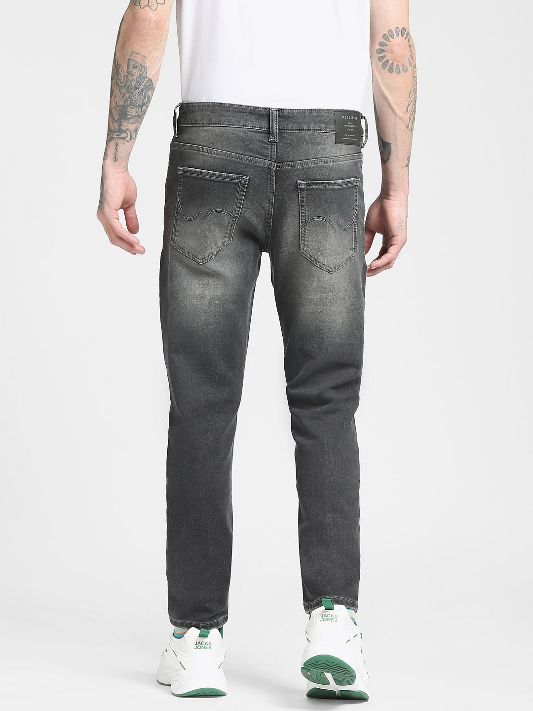 Grey Low Rise Glenn Slim Jeans