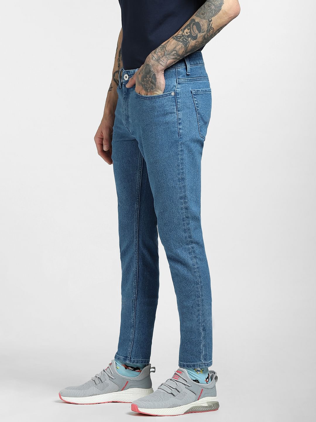 Blue Low Rise Glenn Slim Jeans