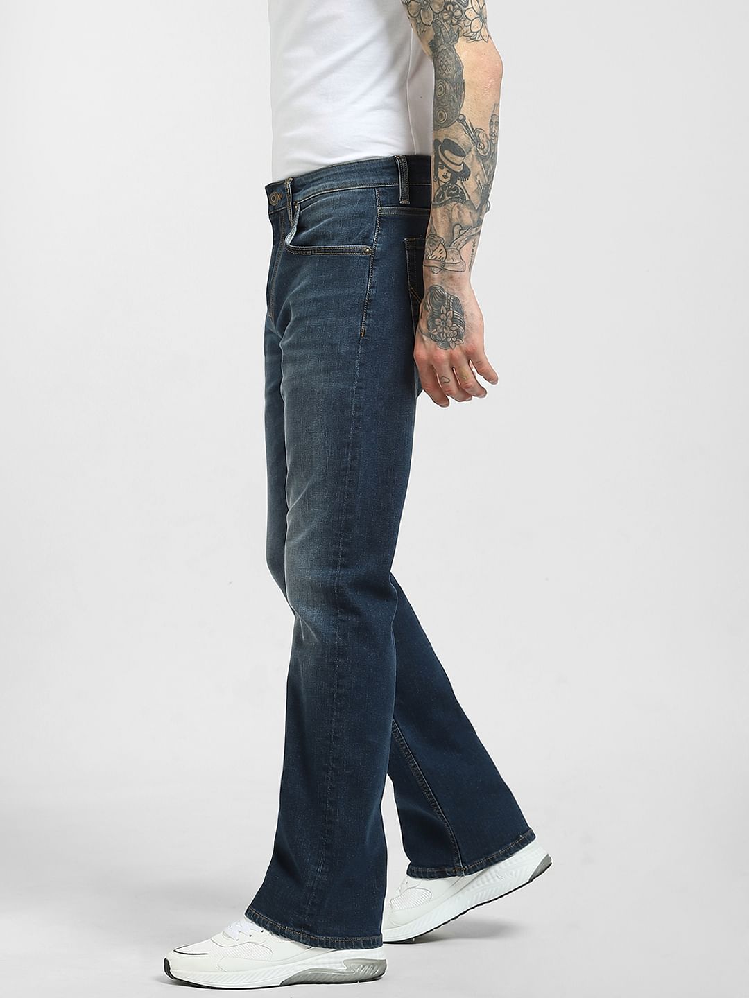Blue High Rise Bootcut Jeans