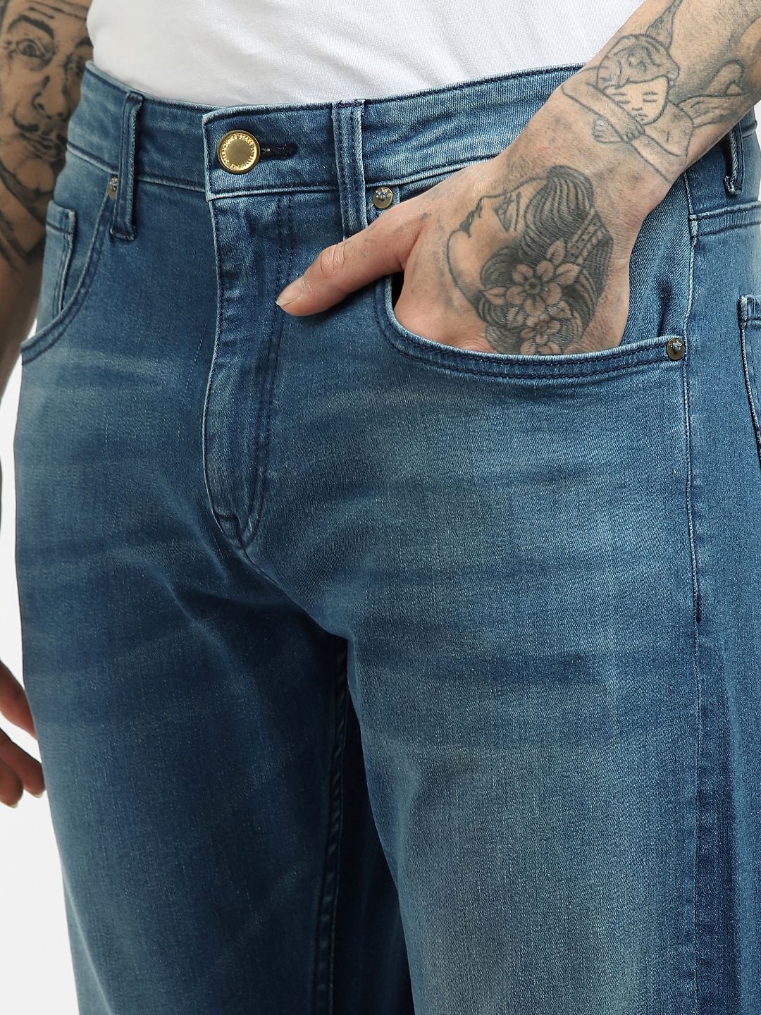 Blue High Rise Bootcut Jeans